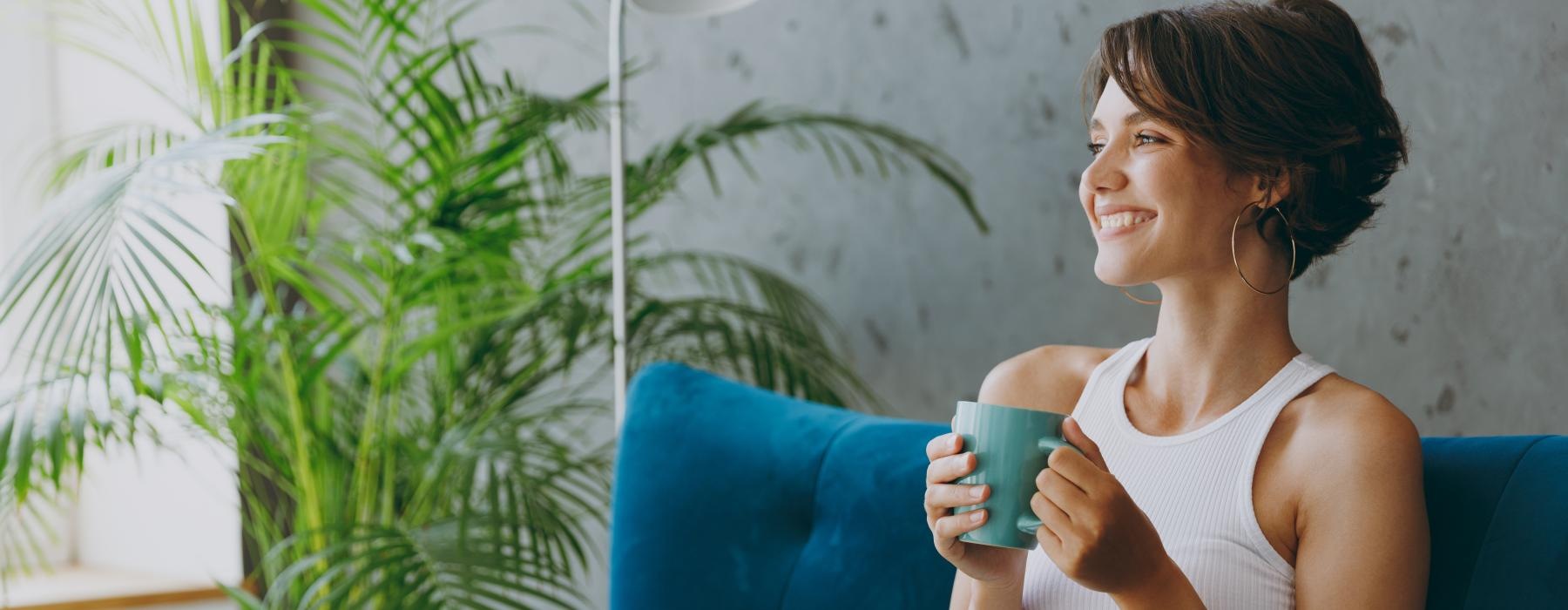 a woman sitting on a chair