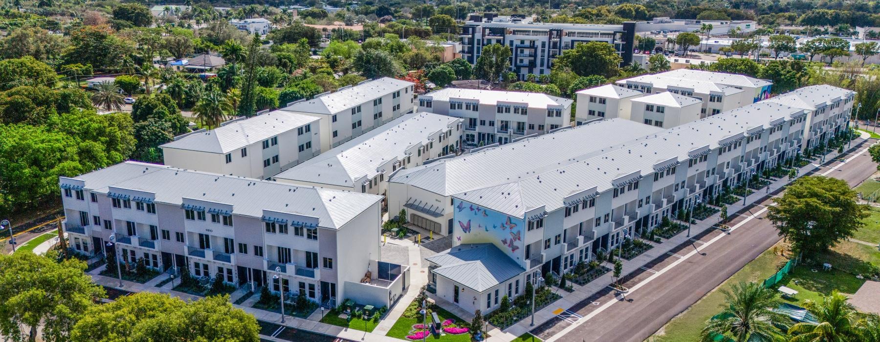 a high angle view of a building